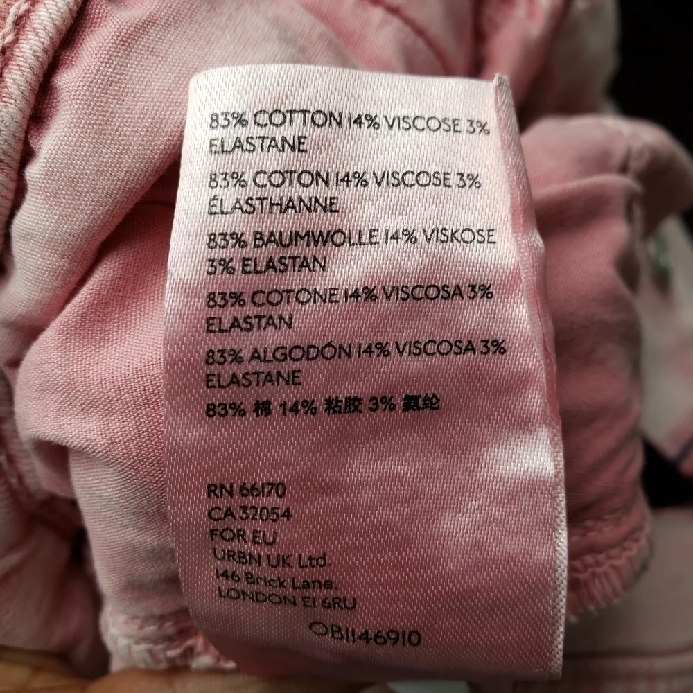 PILCRO Ultra High-Rise Acid Wash Pink  Straight Jeans